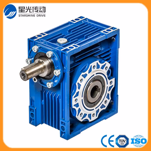 Right Angle Aluminum Body Worm Gearbox with Output Flange