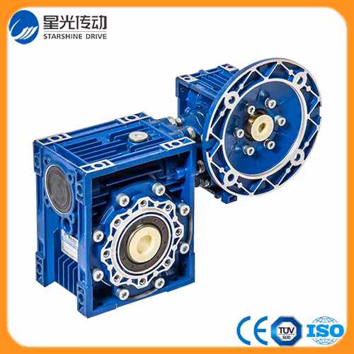 Right Angle Aluminum Body Worm Gearbox with Output Flange