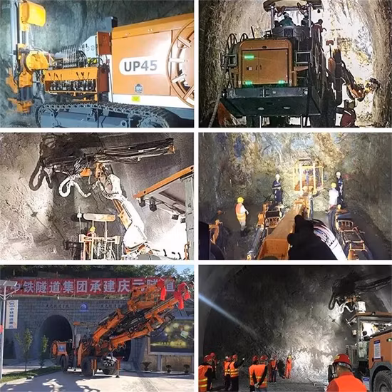 D Miningwell Underground Drilling Machine 45 - 89 mm Jumbo with CE Twin Three Single-Boom