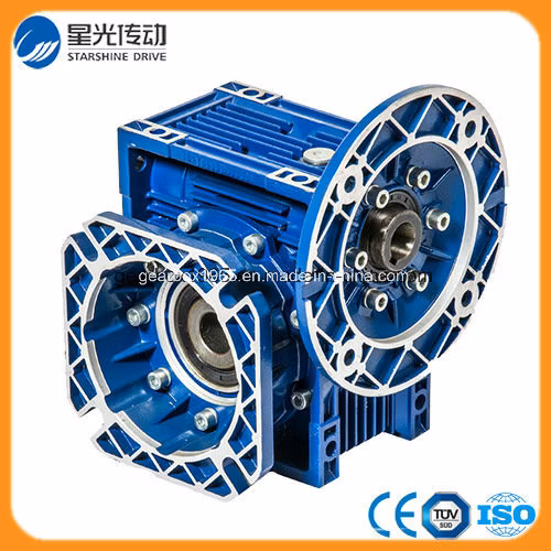 Right Angle Aluminum Body Worm Gearbox with Output Flange